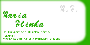 maria hlinka business card